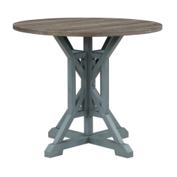 Coast to Coast Wharf Dining Table, 36"H x 42"W x 42"D, Bar Harbor Blue