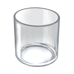 Azar Displays Deluxe Display Cylinders, Small Size, 4" x 4", Clear, Pack Of 4