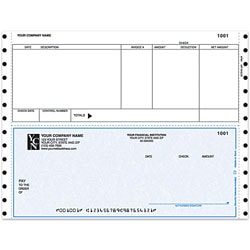 Continuous Accounts Payable Checks For RealWorld®, 9 1/2" x 7", 3-Part, Box Of 250, AP84, Bottom Voucher