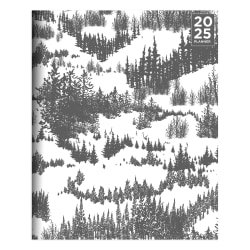 2025 TF Publishing Medium Monthly Planner, 6-1/2" x 8", Gray Forest, January To December