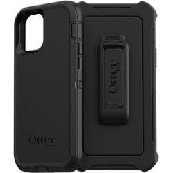 OtterBox Defender Rugged Carrying Case Holster Apple iPhone 12, iPhone 12 Pro Smartphone - Black