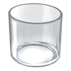 Azar Displays Deluxe Display Cylinders, Small Size, 6" x 6", Clear, Pack Of 4