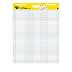 Post-it® Super Sticky Easel Pad, With 1" Grid Lines, 25" x 30", White, Pad Of 30 Sheets
