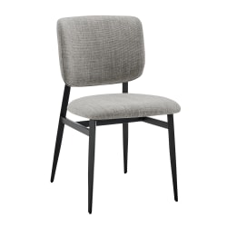 Eurostyle Felipe Fabric Side Accent Chair, Gray/Black