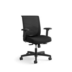 HON® Convergence Ergonomic Fabric Mid-Back Task Chair, Black