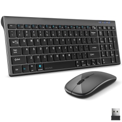 Delton N36 Slim Wireless Keyboard And Optical Mouse Combo, Black