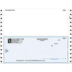 Custom Continuous Multipurpose Voucher Checks For Sage Peachtree®, 9 1/2" x 7", 3-Part, Box Of 250