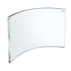 Azar Displays Curved Magnetic Acrylic Sign Holders, 8-1/2" x 11", Clear, Pack Of 2 Holders