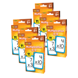 Edupress Multiplication 0-12 Flash Cards, 6 Set Of Packs