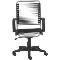 Eurostyle Bradley Bungie High-Back Commercial Office Chair, Black/Silver