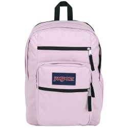 JanSport Big Student Backpack With 15" Laptop Pocket, 55% Recycled, Pink Ice