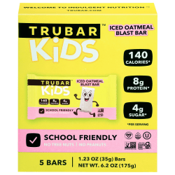 TruBar KiDS Protein Bars, Iced Oatmeal Blast, 1.23 Oz, Total Qty 30