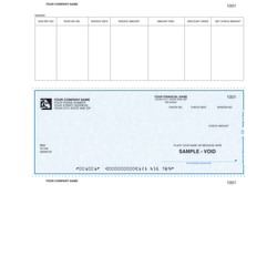 Laser Accounts Payable Checks For Sage Peachtree®, 8 1/2" x 11", Box Of 250, AP34, Middle Voucher