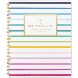 Simplified by Emily Ley for AT-A-GLANCE® 2027 Weekly Monthly Planner, Happy Stripe, Large, 8 1/2" x 11"