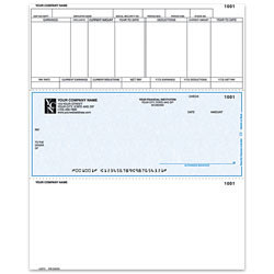 Custom Laser Payroll Checks For Solomon®, 8 1/2" x 11", Box Of 250