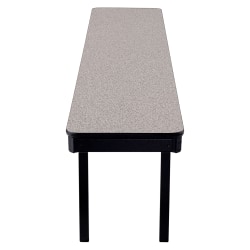 National Public Seating Max Seating Folding Bench, 17-1/2"H x 15"W x 96"D, Gray Nebula