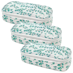 Teacher Created Resources Pencil Cases, 2-1/2"H x 4-1/4"W x 9"D, Eucalyptus, Pack Of 3 Cases