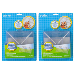 Perler Large Clear Pegboards, Clear, 4 Pegboards Per Pack, Set Of 2 Packs