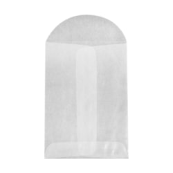 LUX Open-End Envelopes, 3" x 4 1/2", Flap Closure, Glassine, Pack Of 10