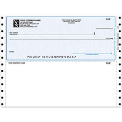 Custom Continuous Multipurpose Voucher Checks For Quicken® / Quickbooks® / Microsoft®, 9 1/2" x 7", 2-Part, Box Of 250