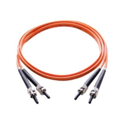 StarTech.com 1m Fiber Optic Cable  - LSZH - ST/ST - OM1 - ST to ST Fiber Patch Cable  - 1m ST Fiber Optic Cable - 1 m ST to ST Fiber Patch Cable - 1 meter ST Fiber Cable