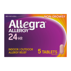 Allegra Adult Allergy Relief Tablets, Total Qty 5