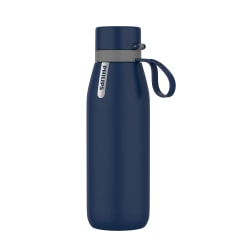 Philips GoZero Everyday Insulated Stainless-Steel Water Bottle With Filter, 32 Oz, Navy Blue