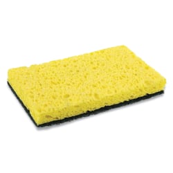 AmerCareRoyal® Heavy-Duty Scrubbing Sponge, 3.5 x 6, 0.85" Thick, Yellow/Green, 20/Carton