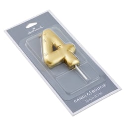 Hallmark "4" Metallic Gold Balloon Candle