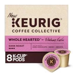 Keurig Coffee Collective Whole Hearted Single-Serve K-Cup Pods, Dark Roast Coffee, 8 Count