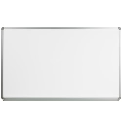 Flash Furniture Magnetic Dry-Erase Board, 36" x 60", White, Silver Aluminum Frame