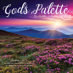 2026 Willow Creek Press Inspirational Monthly Wall Calendar, 12" x 12", God's Palette, January To December, 51283