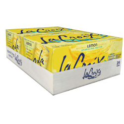 LaCroix® Core Sparkling Water with Natural Lemon Flavor, 12 Oz, Case of 24 Cans