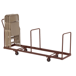 National Public Seating Folding Chair Dolly, DY-35, 38-1/2"H x 19-1/4"W x 81"D, Brown