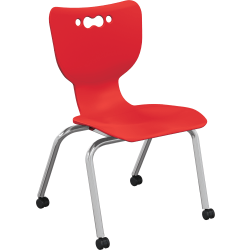 MooreCo Hierarchy No Arms Casters Chair, Red