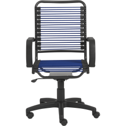 Eurostyle Bradley Bungie High-Back Commercial Office Chair, Graphite/Blue