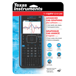 Texas Instruments Nspire CX II CAS Graphing Calculator - Rechargeable, Computer Algebra System (CAS) - Battery Powered - 2" x 7.3" x 11.8" - Gray - 1 Each