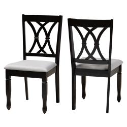 Baxton Studio 10528 Dining Chairs, Gray, Set Of 2 Chairs