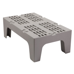 Cambro Vented Dunnage Rack, 12"H x 21"W x 36"D, Speckled Gray