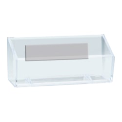 Azar Displays Magnetic Business Card Holders, 1-5/8" x 3-3/4", Clear, Pack Of 10 Holders