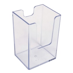 Azar Displays Deep Vertical Business/Gift Card Holders, 3-1/2"H x 2-15/16"W x 1-15/16"D, Clear, Pack Of 10 Holders