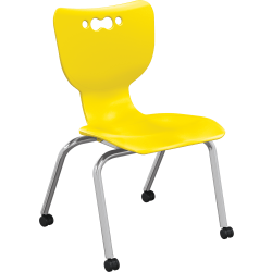 MooreCo Hierarchy No Arms Casters Chair, Yellow