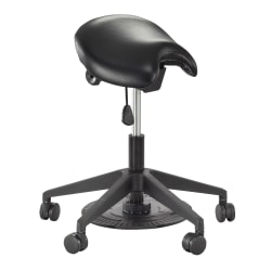 Safco® Saddle Seat Lab Task Stool, Black Seat/Black Frame, Quantity: 1