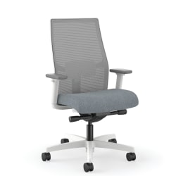 HON® Ignition 2.0 Ergonomic Mesh Mid-Back Task Chair, Designer White/Fog/Basalt