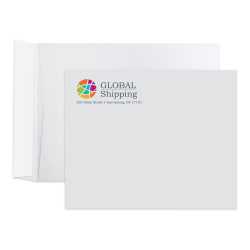 Peel & Seal, White Wove Open End Catalog Mailing Envelopes, Full-Color, Custom 6" x 9", Box Of 250