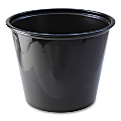 Fabri-Kal® Portion Cups, 5.5 Oz, Black, Sleeve Of 125 Cups, Carton Of 20 Sleeves