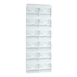Azar Displays 8-Pocket Wall-Mount Business/Gift Card Holders, 11-7/8"H x 8"W x 1"D, Clear, Pack Of 2 Holders