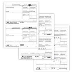 ComplyRight® W-2 Tax Form Set, 5-Part, Recipient Copy Only, 2-Up, 8-1/2" x 11", Pack Of 50 Forms