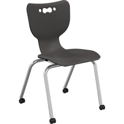 MooreCo Hierarchy Armless Caster Chair, 18", Black