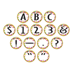 Teacher Created Resources Circle Letters Bulletin Board Accents, 3-1/2", Confetti, Pack Of 216 Letters